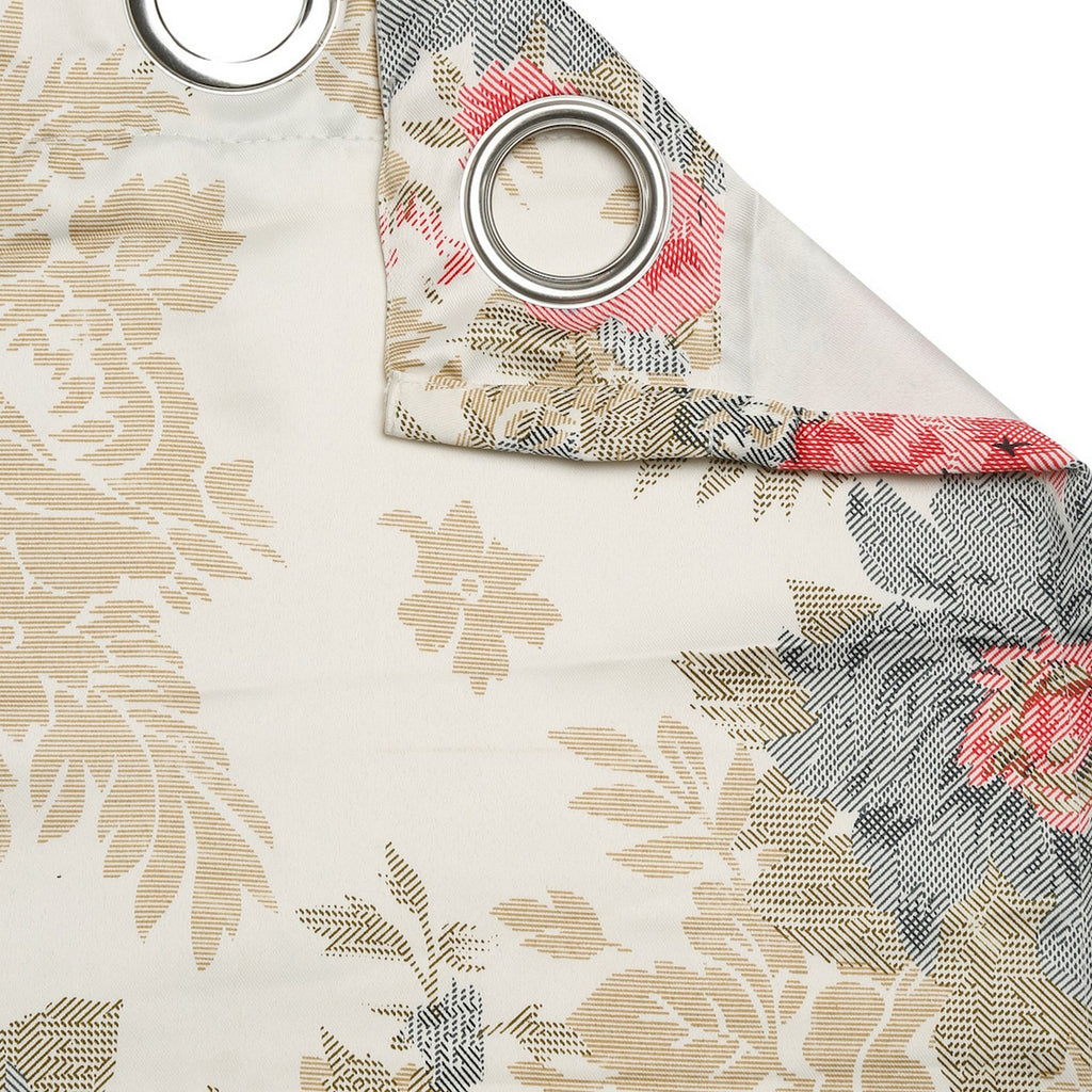 Premium Floral Beige Jacquard Door Curtain