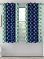Premium Floral Golden Blackout Door Curtains
