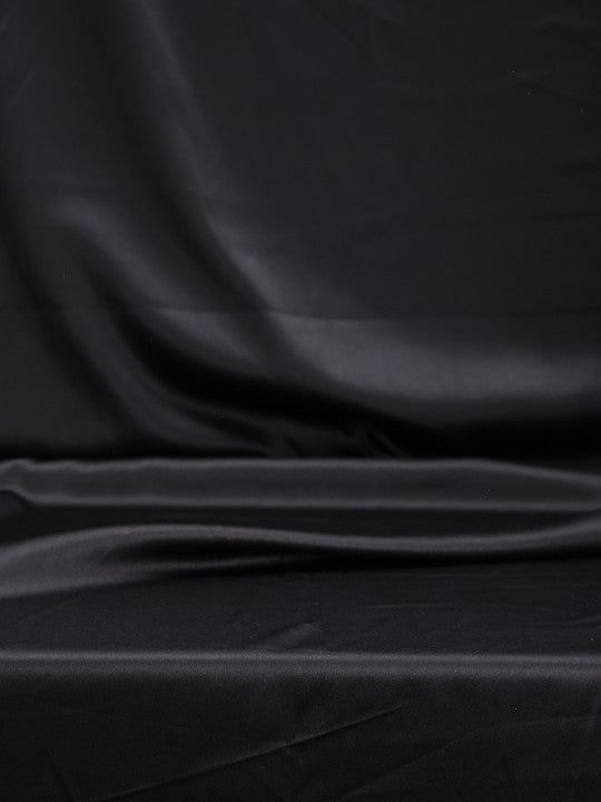 Premium Blackout Solid Black Door Curtains – Set of 2