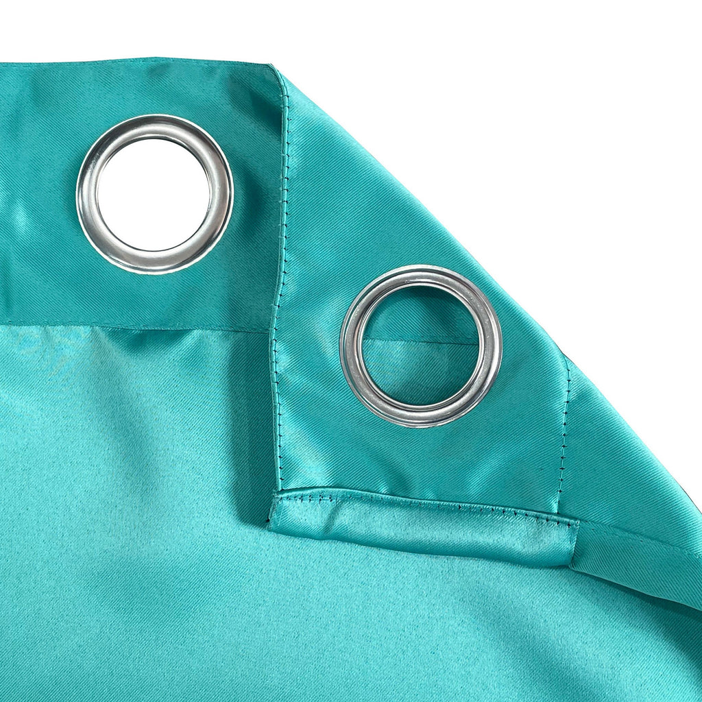 Premium Blackout Solid Teal Door Curtains – Set of 2