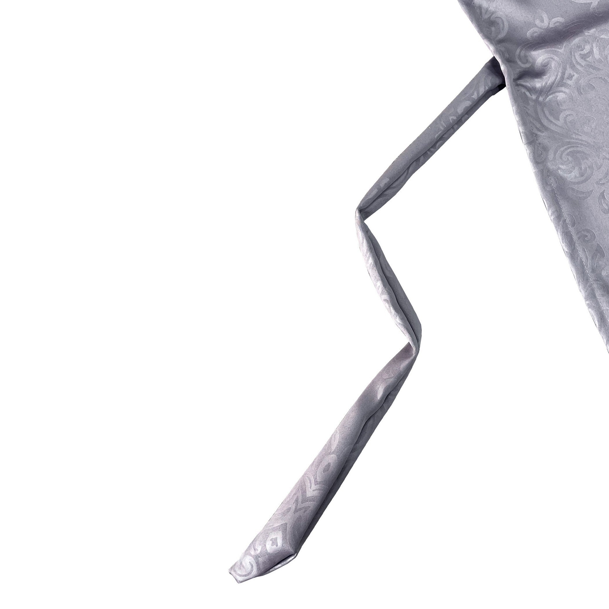 Jacquard Damask Charcoal Grey Door Curtains – Set of 2