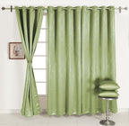 Jacquard Damask Mint Green Door Curtains – Set of 2