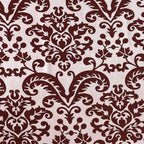 Classic Damask Door Curtains – Brown & White, Set of 2