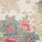 Premium Floral Beige Jacquard Door Curtains – Set of 2