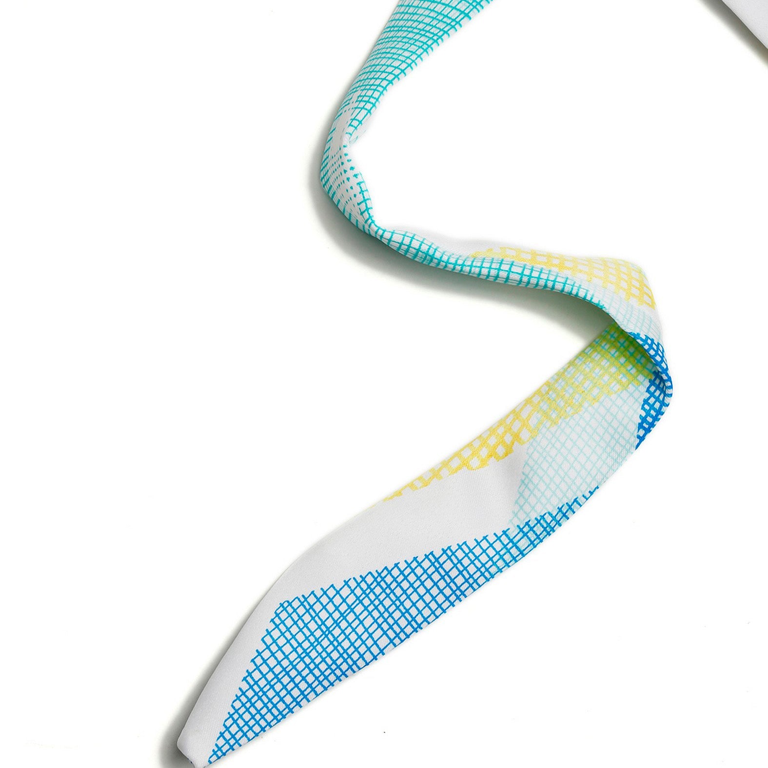 Premium Geometric Blue and Yellow Printed Door Curtains – Set of 2