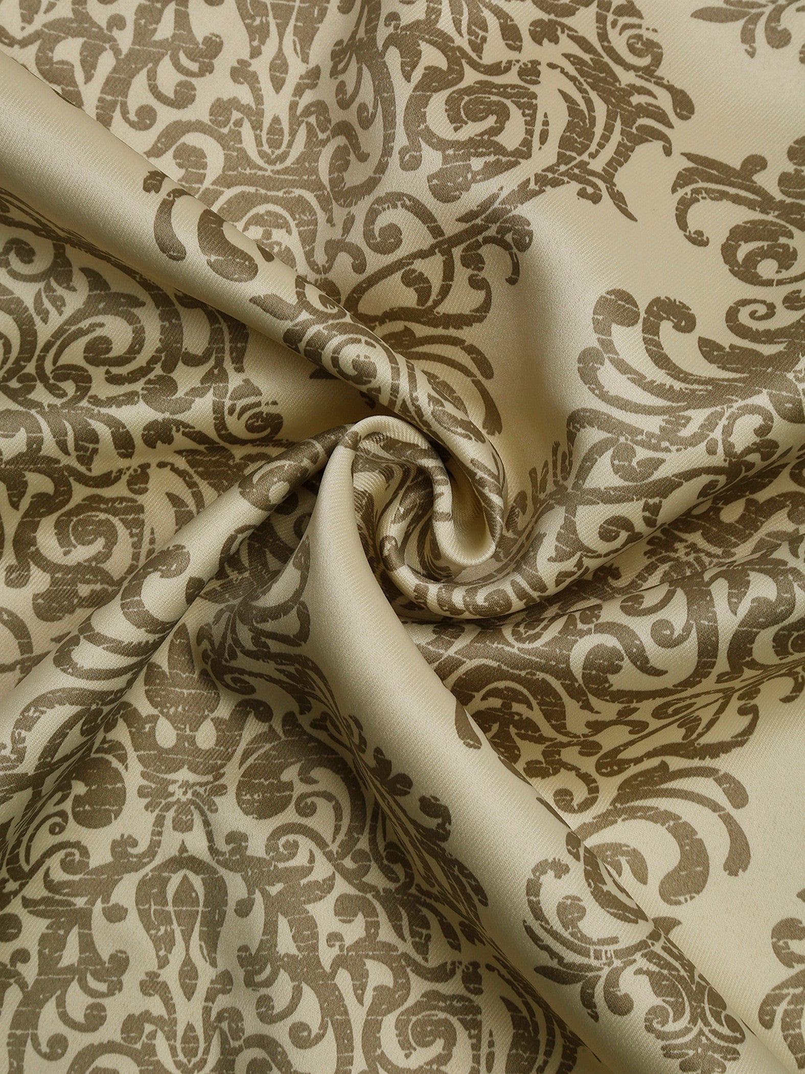Premium Beige Printed Door Curtains – Set of 2