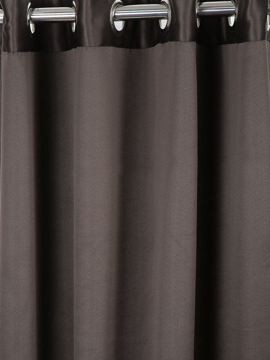 Premium Blackout Solid Chocolate Brown Long Door Curtains