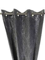 Jacquard Damask Charcoal Grey Long Door Curtains