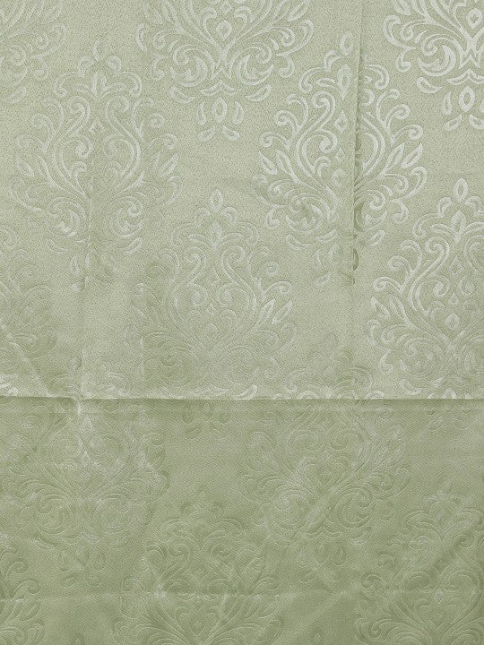 Jacquard Damask Mint Green Long Door Curtains