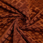 Velvet Geometric Brown Long Door Curtains