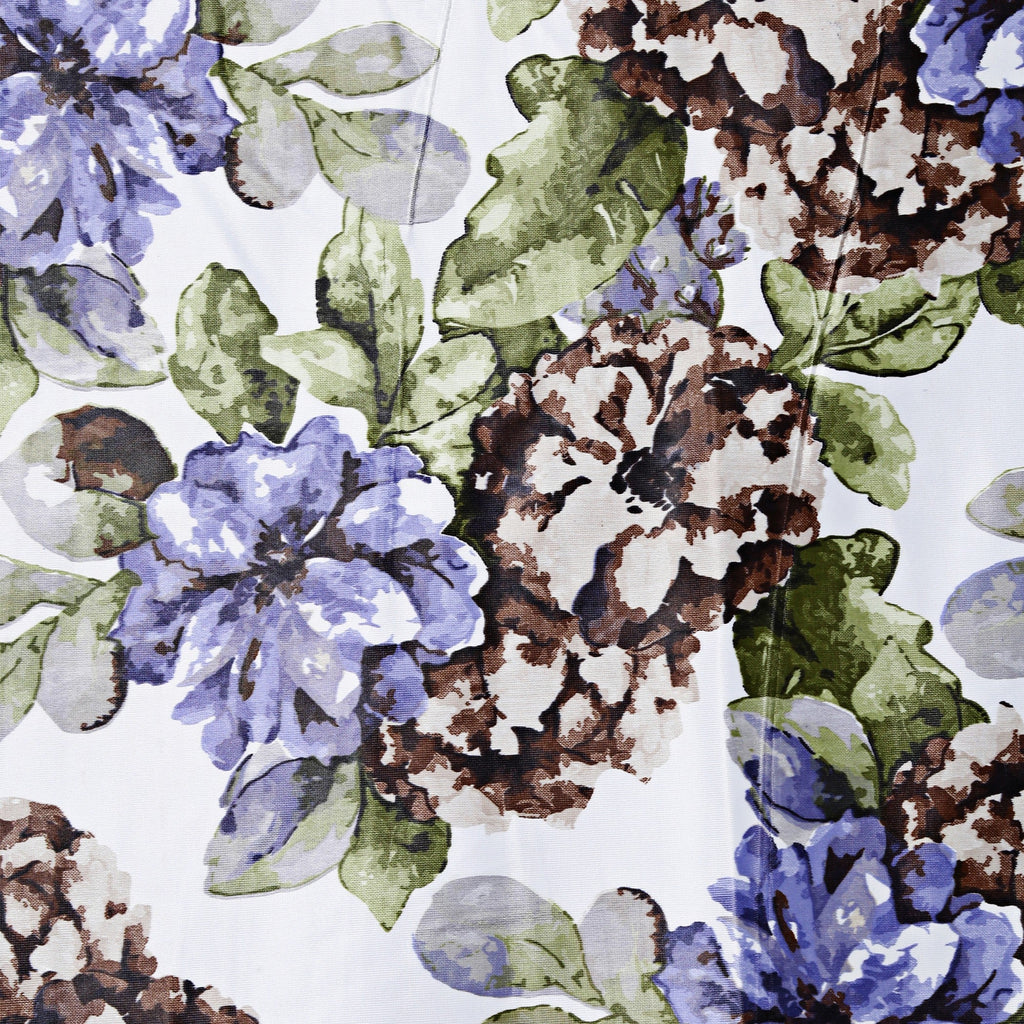 Botanical Bloom Floral Curtains – Lilac & Olive Green