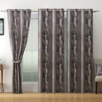 Premium Jacquard Botanical Fern Brown Long Door Curtain