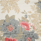 Premium Floral Beige Jacquard Long Door Curtain