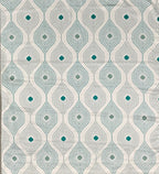 Premium Geometric Teal Printed Long Door Curtain