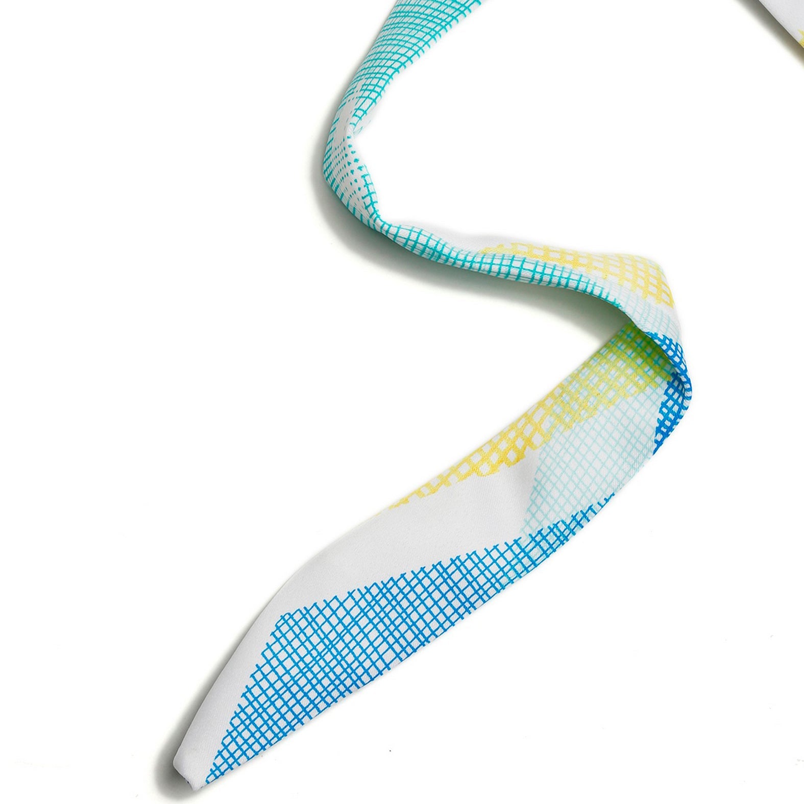 Premium Geometric Blue and Yellow Printed Long Door Curtain