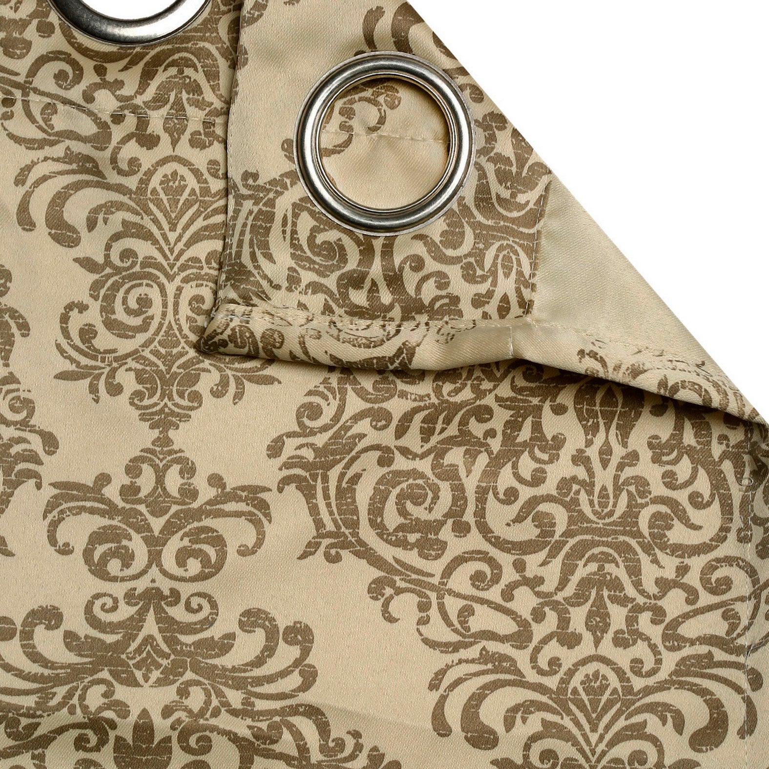 Premium Beige Printed Long Door Curtains