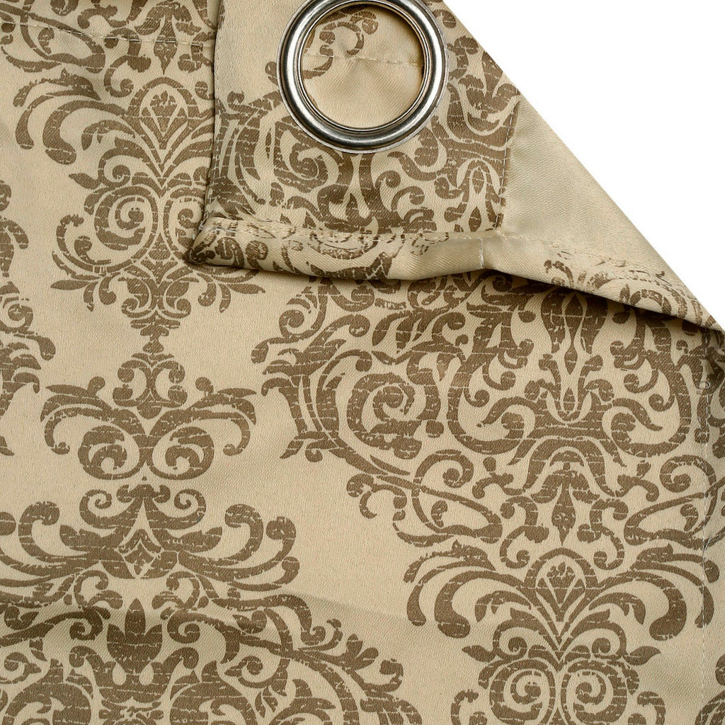 Premium Beige Printed Long Door Curtains