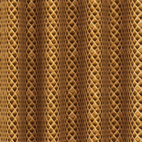 Velvet Geometric Brown Long Door Curtains – Set of 2