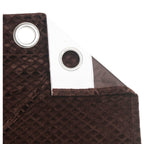 Velvet Geometric Chocolate Brown Long Door Curtains – Set of 2