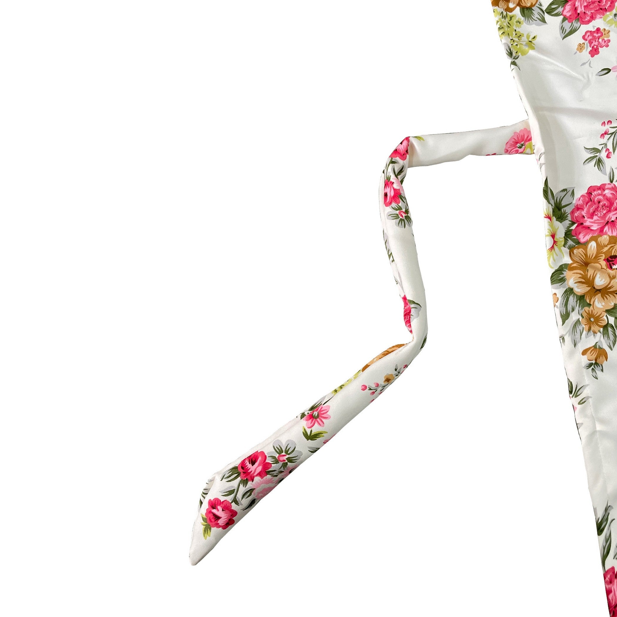 English Rose Floral Cotton Long Door Curtain for Bright and Elegant Spaces