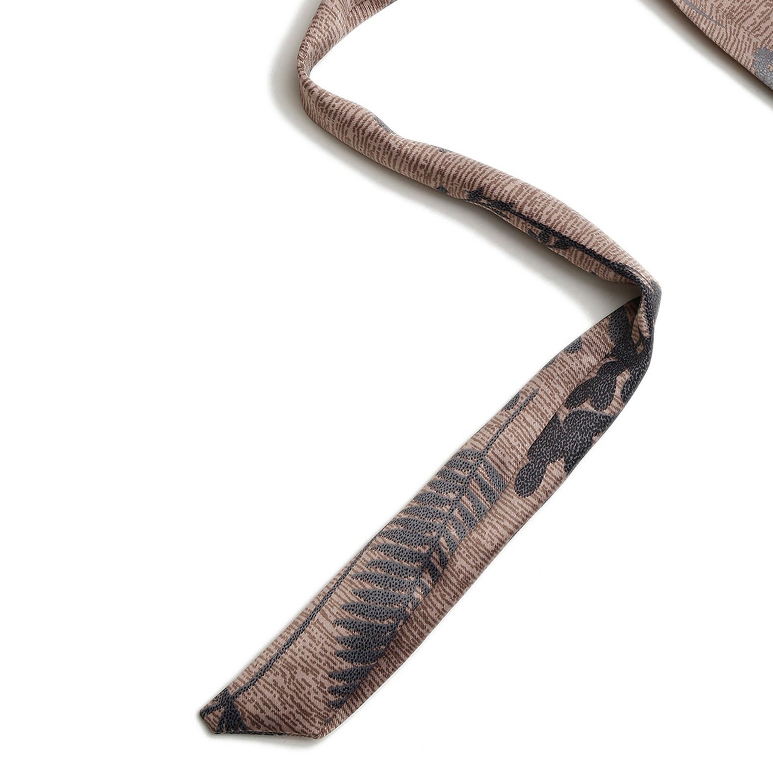 Premium Jacquard Botanical Fern Brown Long Door Curtains – Set of 2