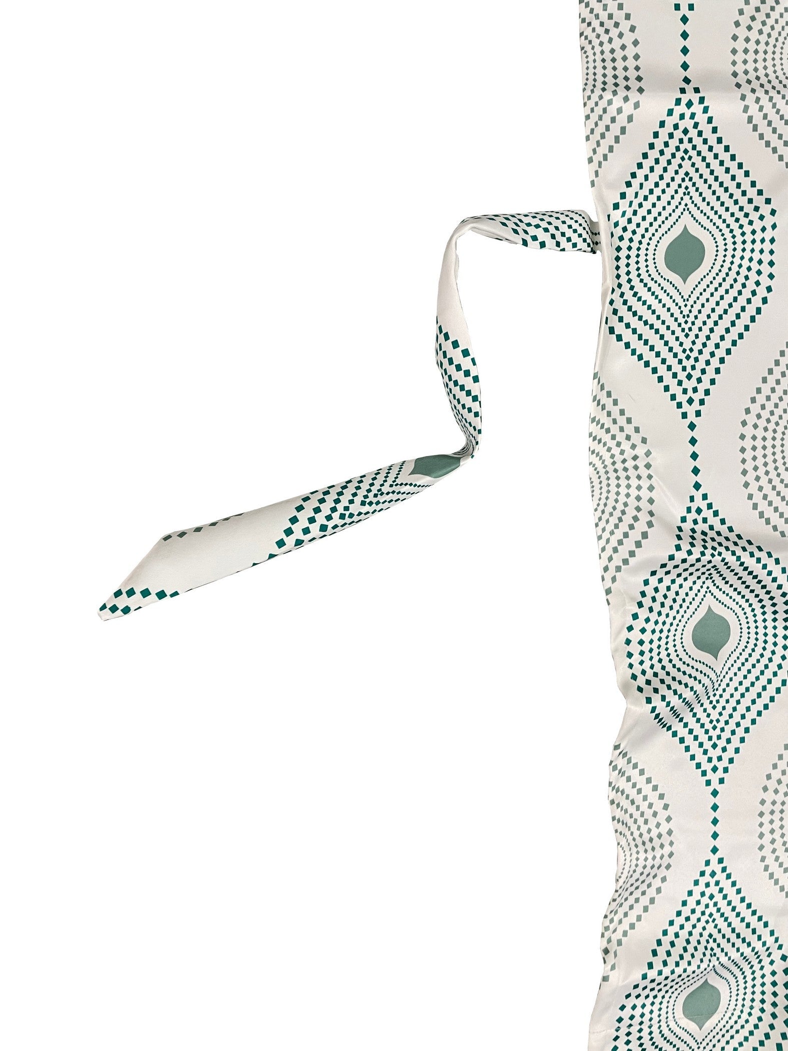 Premium Geometric Teal Printed Long Door Curtains – Set of 2