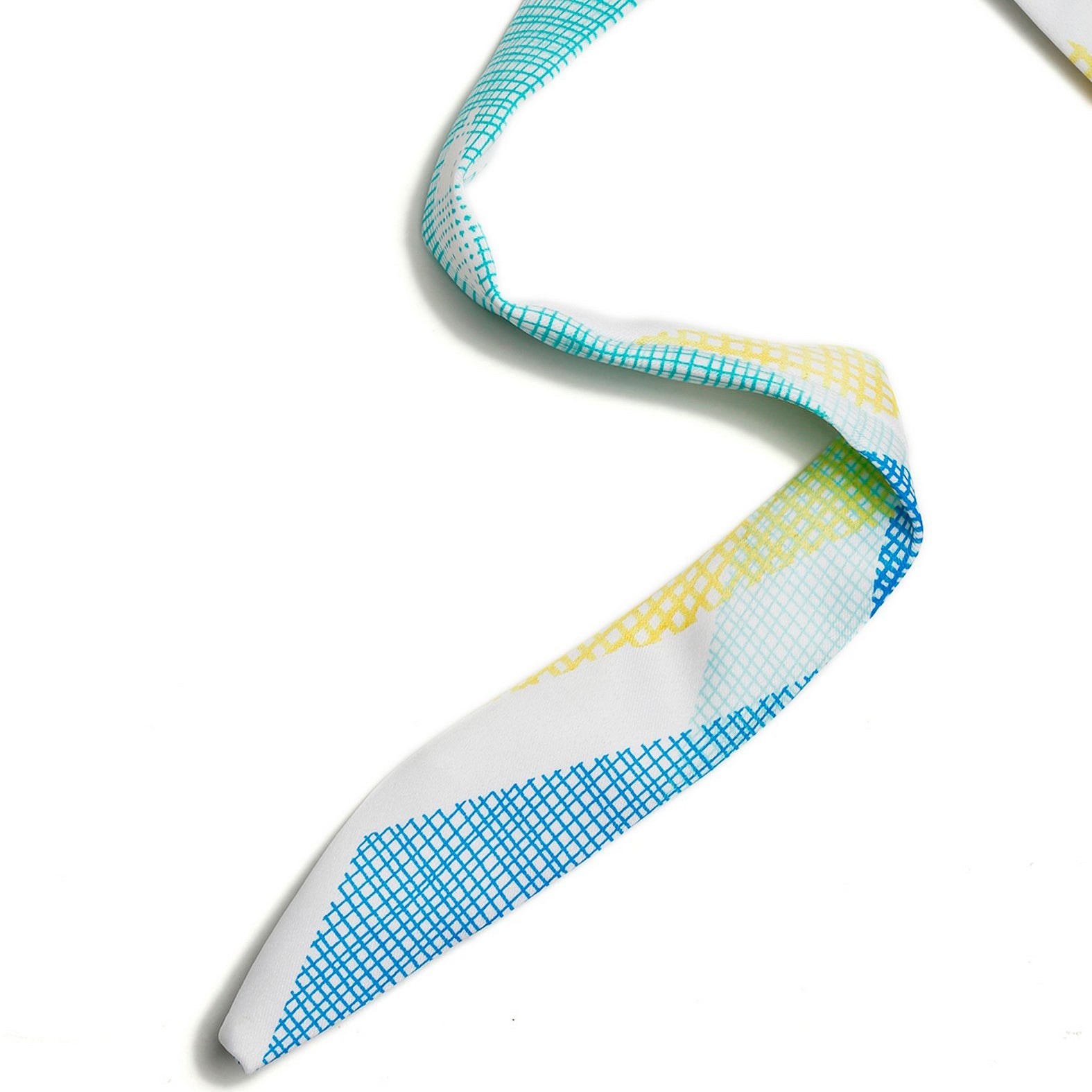 Premium Geometric Blue and Yellow Printed Long Door Curtains – Set of 2