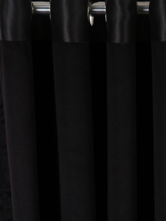 Premium Blackout Solid Black Window Curtains