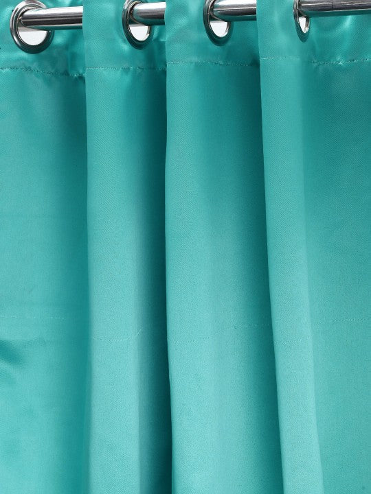 Premium Blackout Solid Teal Window Curtains