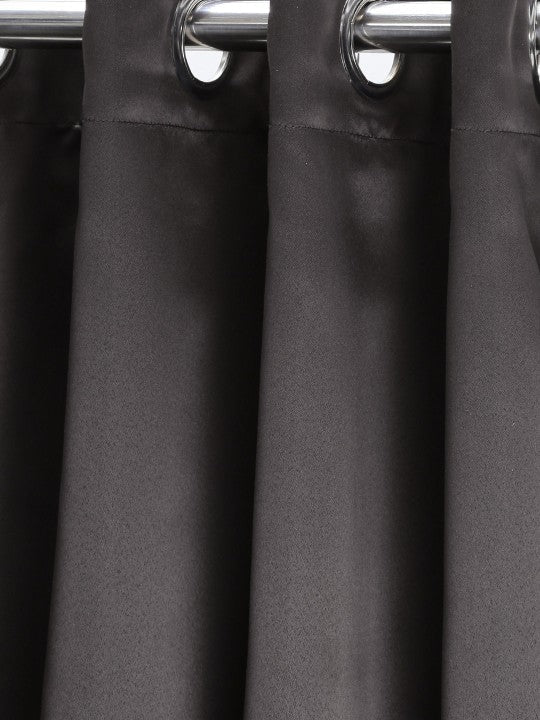 Premium Blackout Solid Chocolate Brown Window Curtains
