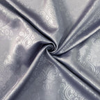 Jacquard Damask Charcoal Grey Window Curtains