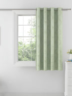 Jacquard Damask Mint Green Window Curtains