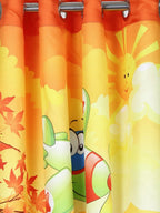 Kids Cartoon Vehicle Print Window Curtain – 5 ft | Eyelet Style | Fun & Playful Design