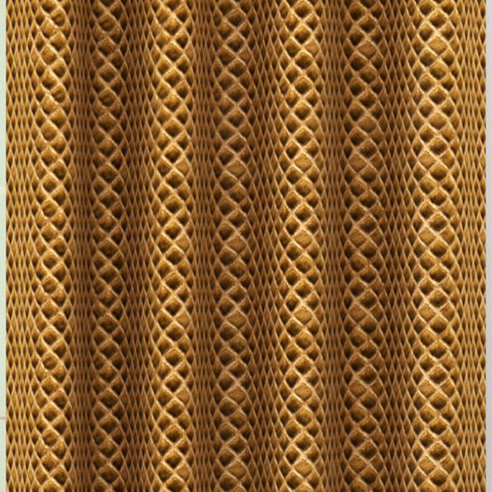 Velvet Geometric Brown Window Curtains