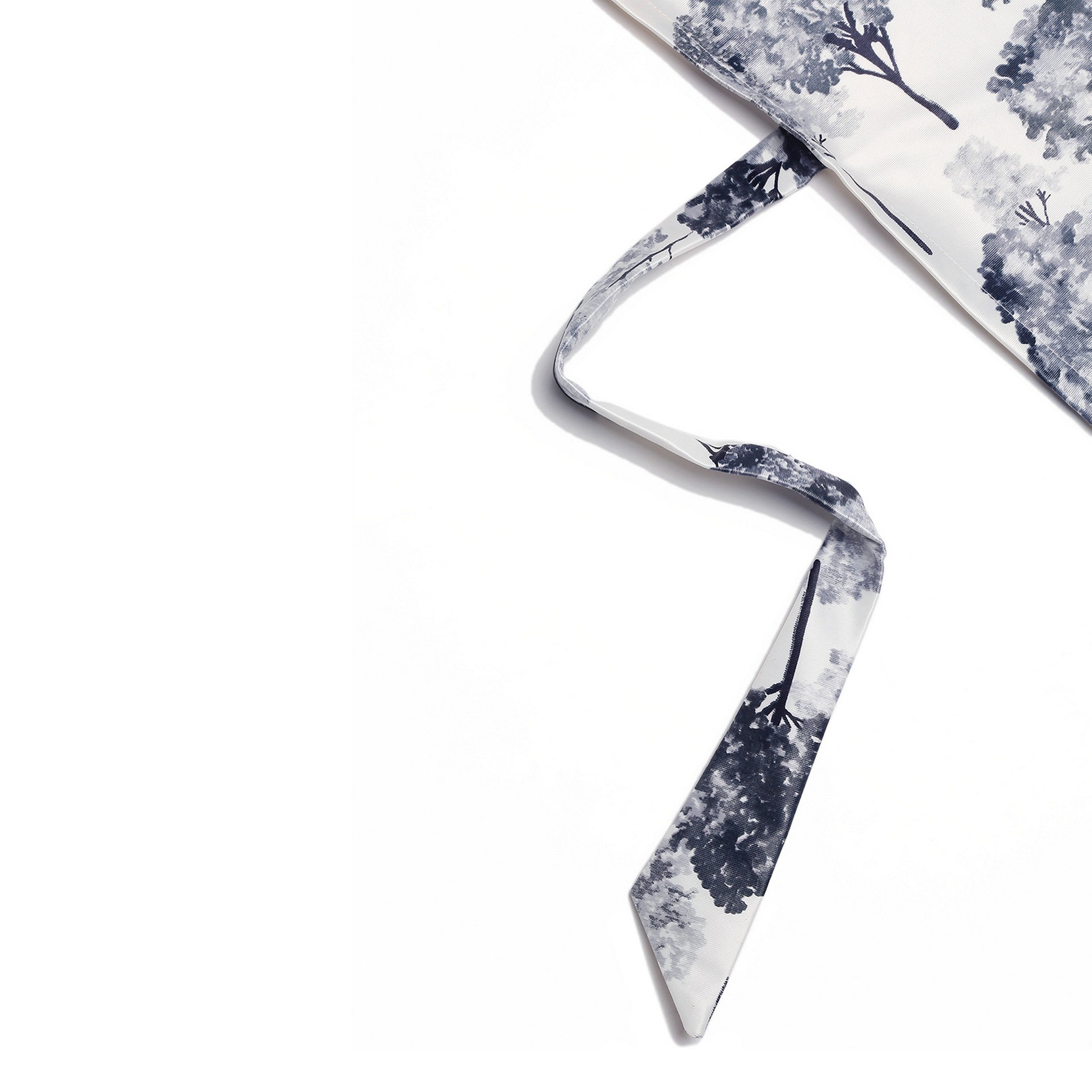 Nature-Inspired Grey Tree Print Window Curtains