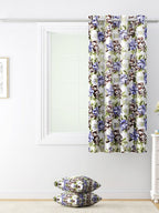 Botanical Bloom Floral Curtains – Lilac & Olive Green