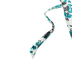 Turquoise Bloom Curtains – Aqua Blue & Charcoal Floral Print