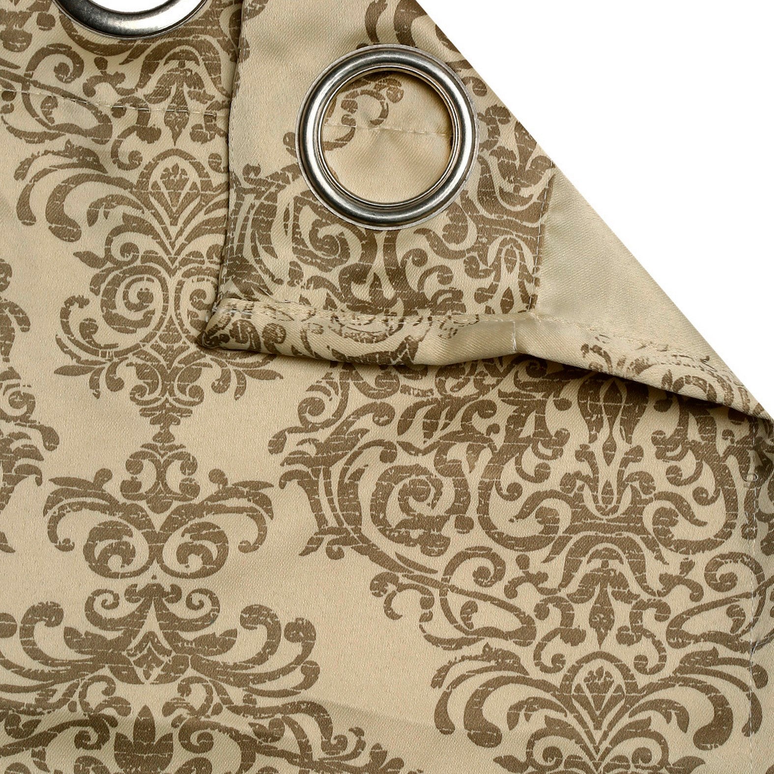 Premium Beige Printed Window Curtains