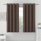 Premium Blackout Solid Chocolate Brown Window Curtains – Set of 2