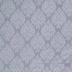 Jacquard Damask Charcoal Grey Window Curtains – Set of 2