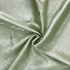 Jacquard Damask Mint Green Window Curtains – Set of 2