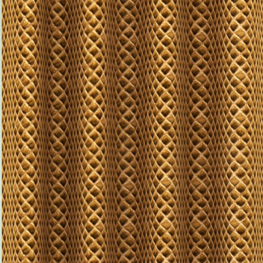 Velvet Geometric Brown Window Curtains – Set of 2