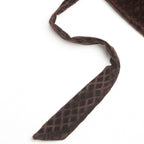 Velvet Geometric Chocolate Brown Window Curtains – Set of 2