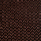 Velvet Geometric Chocolate Brown Window Curtains – Set of 2