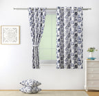 Nature-Inspired Grey Tree Print Window Curtains – Set of 2