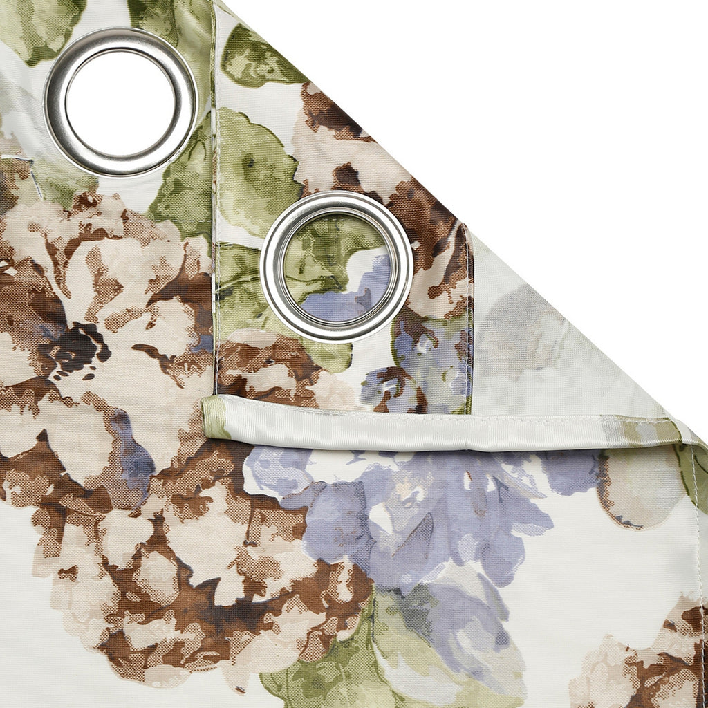 Botanical Bloom Floral Curtains – Lilac & Olive Green, Set of 2