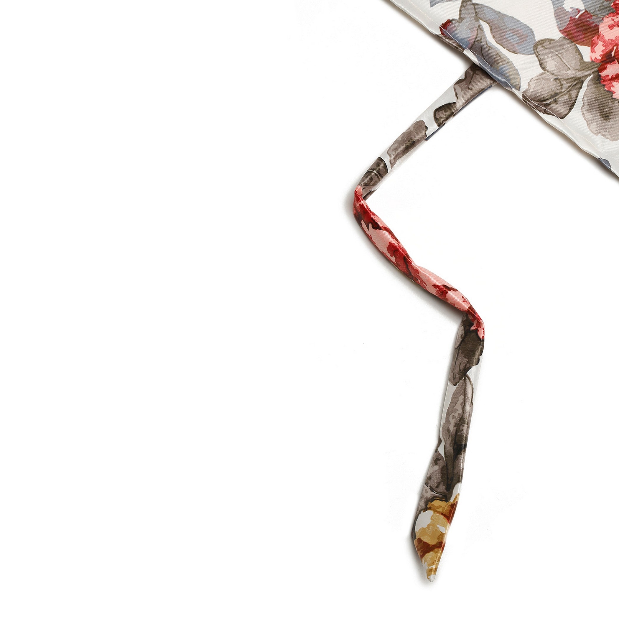 Crimson Bloom Floral Curtains – Red, Mustard & Grey, Set of 2