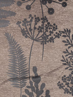 Premium Jacquard Botanical Fern Brown Window Curtains – Set of 2