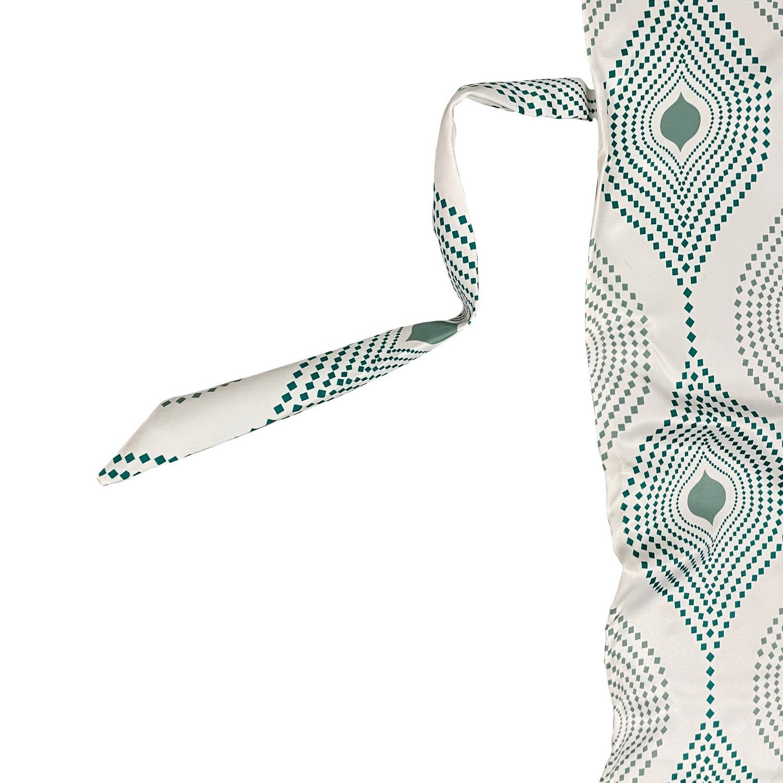 Premium Geometric Teal Printed Window Curtains – Set of 2