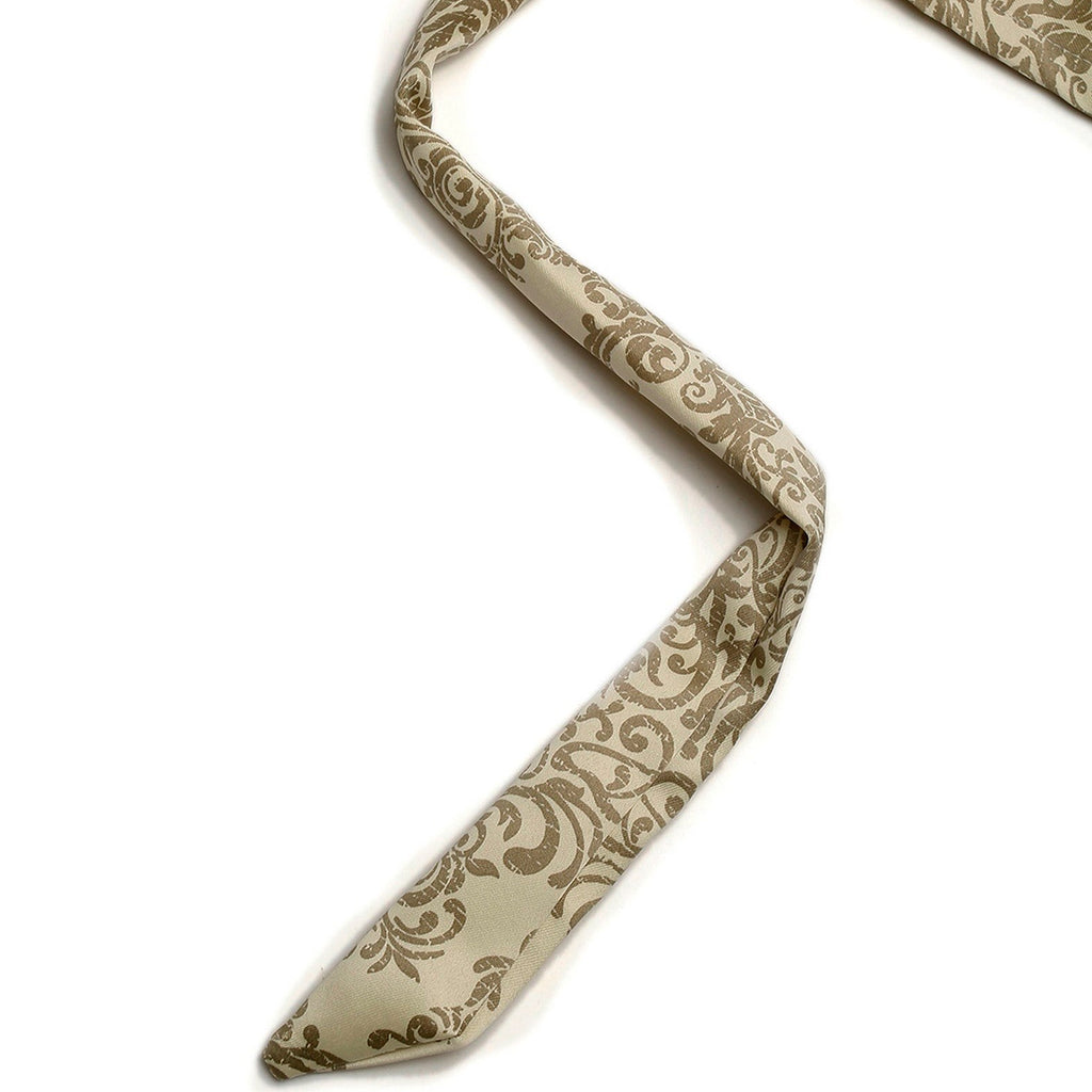 Premium Beige Printed Window Curtains – Set of 2